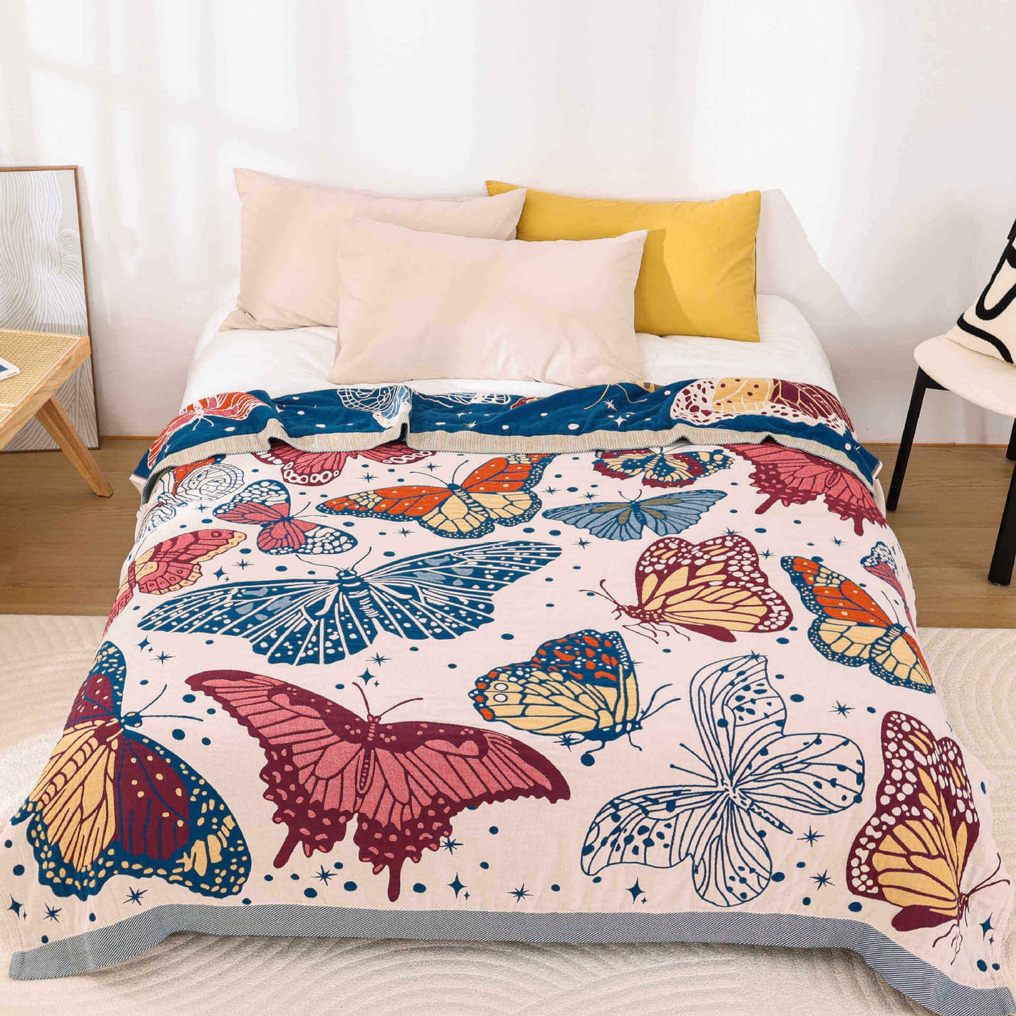 Queen Size Butterfly Bed Blanket - StuffedHome