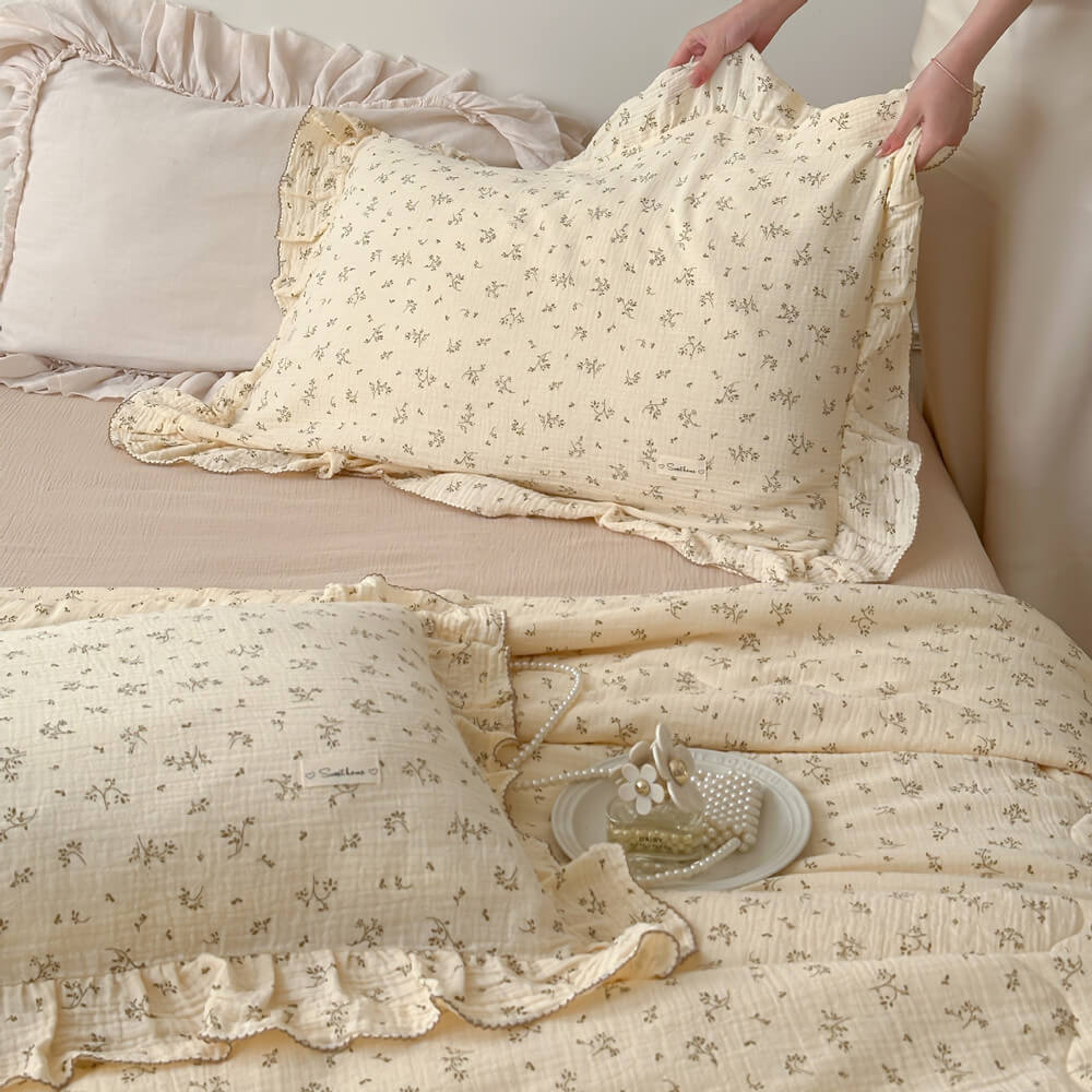 Cotton Reversible Quilt Set - StuffedHome