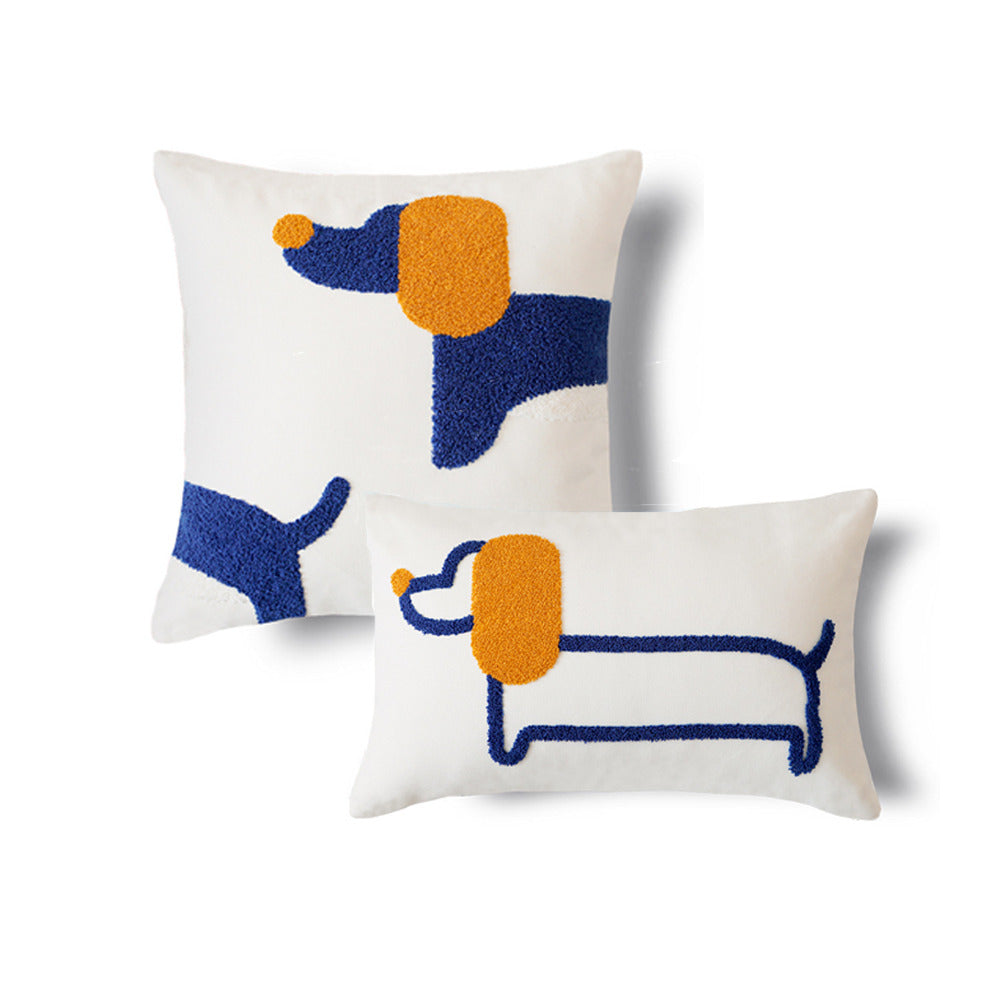 Embroidered Dog Cushion Cover - StuffedHome