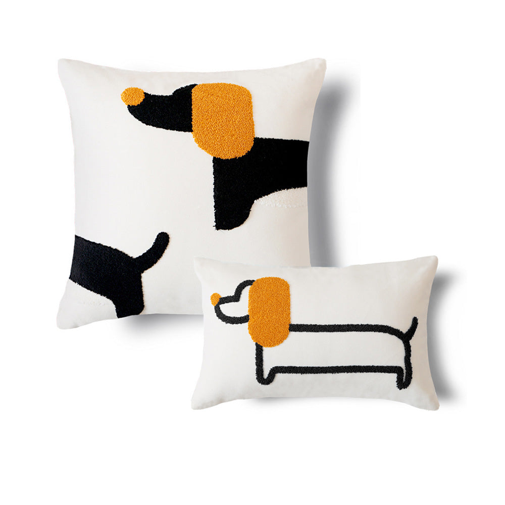 Embroidered Dog Cushion Cover - StuffedHome