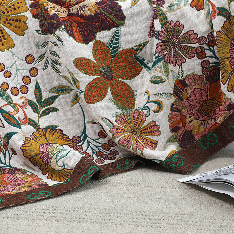 Jacquard Reversible Cotton Throw