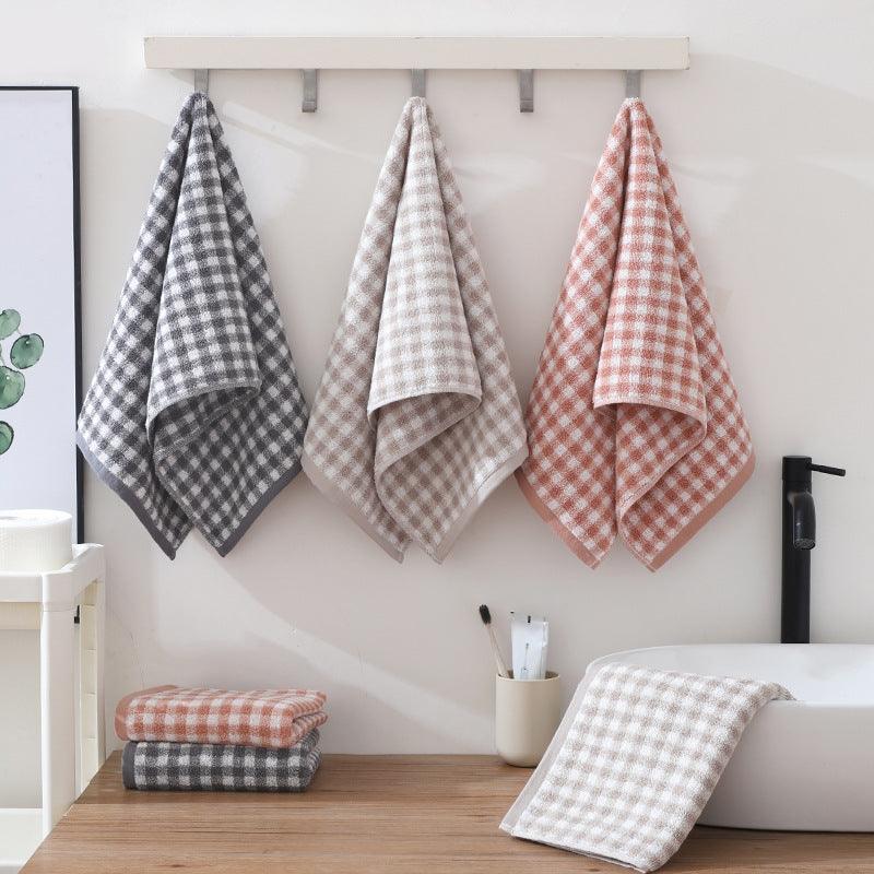 Plaid Pure Cotton Towel Sets - StuffedHome