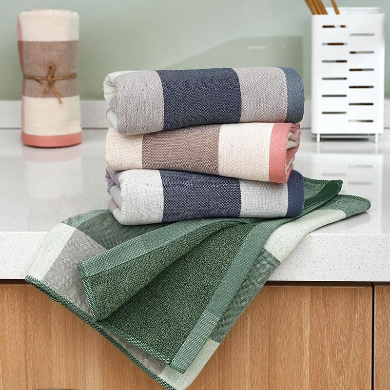 Plaid Bathroom Towel Sets Cotton - StuffedHome