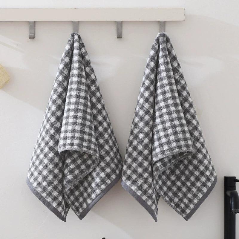 Plaid Pure Cotton Towel Sets - StuffedHome