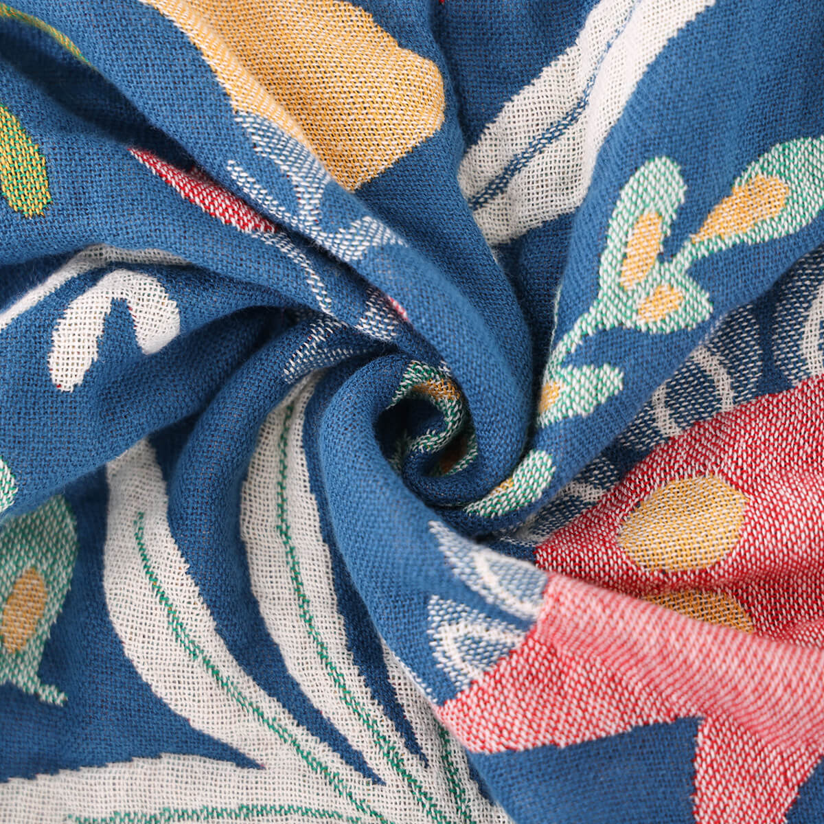 Dinosaur Cotton Jacquard Throw Blanket – Reversible & Textured
