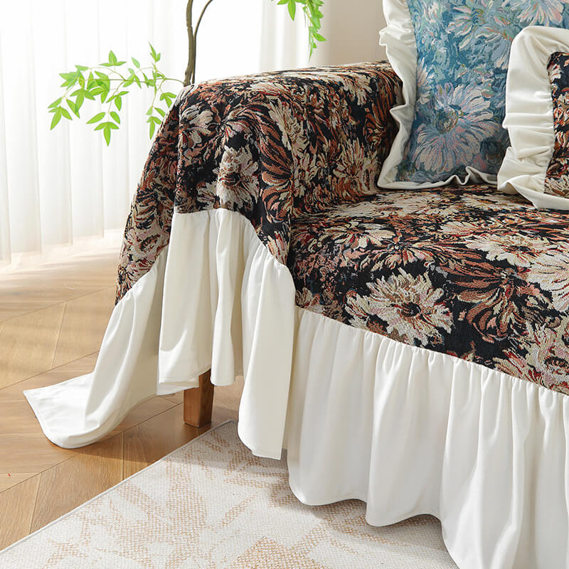 Vintage Floral Sofa Slipcover - StuffedHome