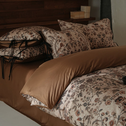 Vintage Floral Long-Staple Cotton Bedding Set