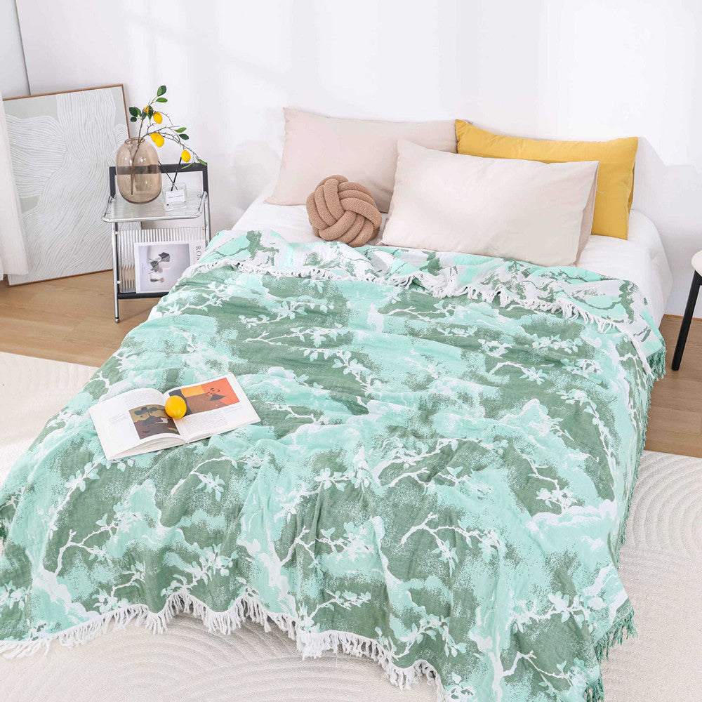 Cotton Woven Throw Blanket King Size - StuffedHome