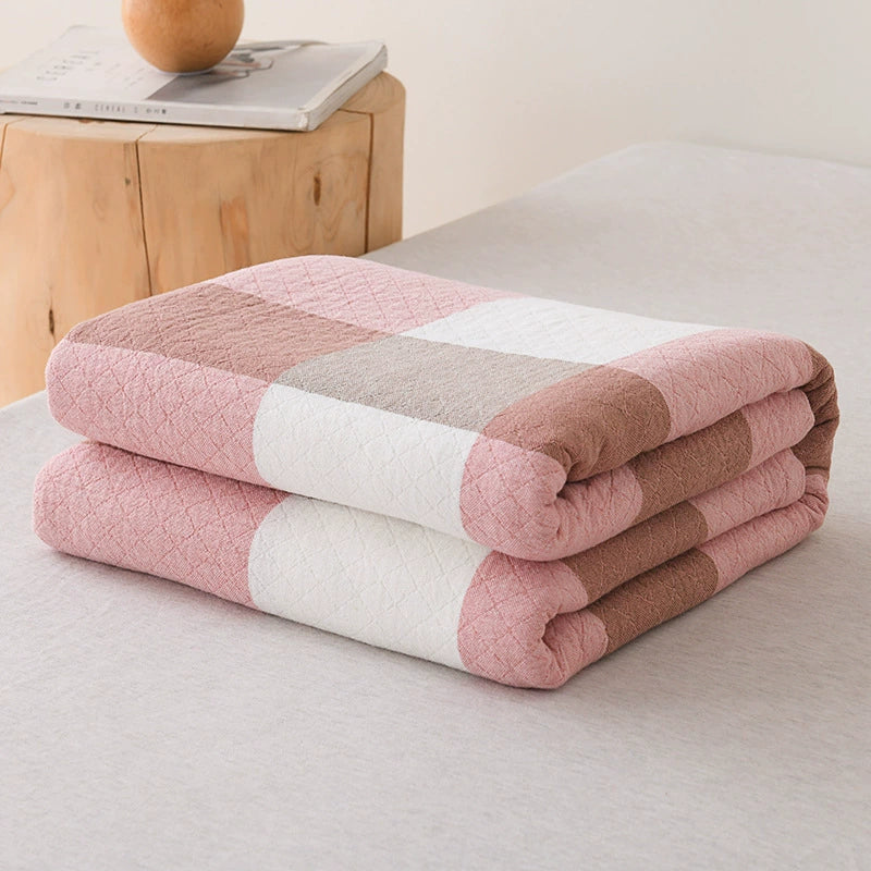 Cotton Plaid Queen Blanket - StuffedHome