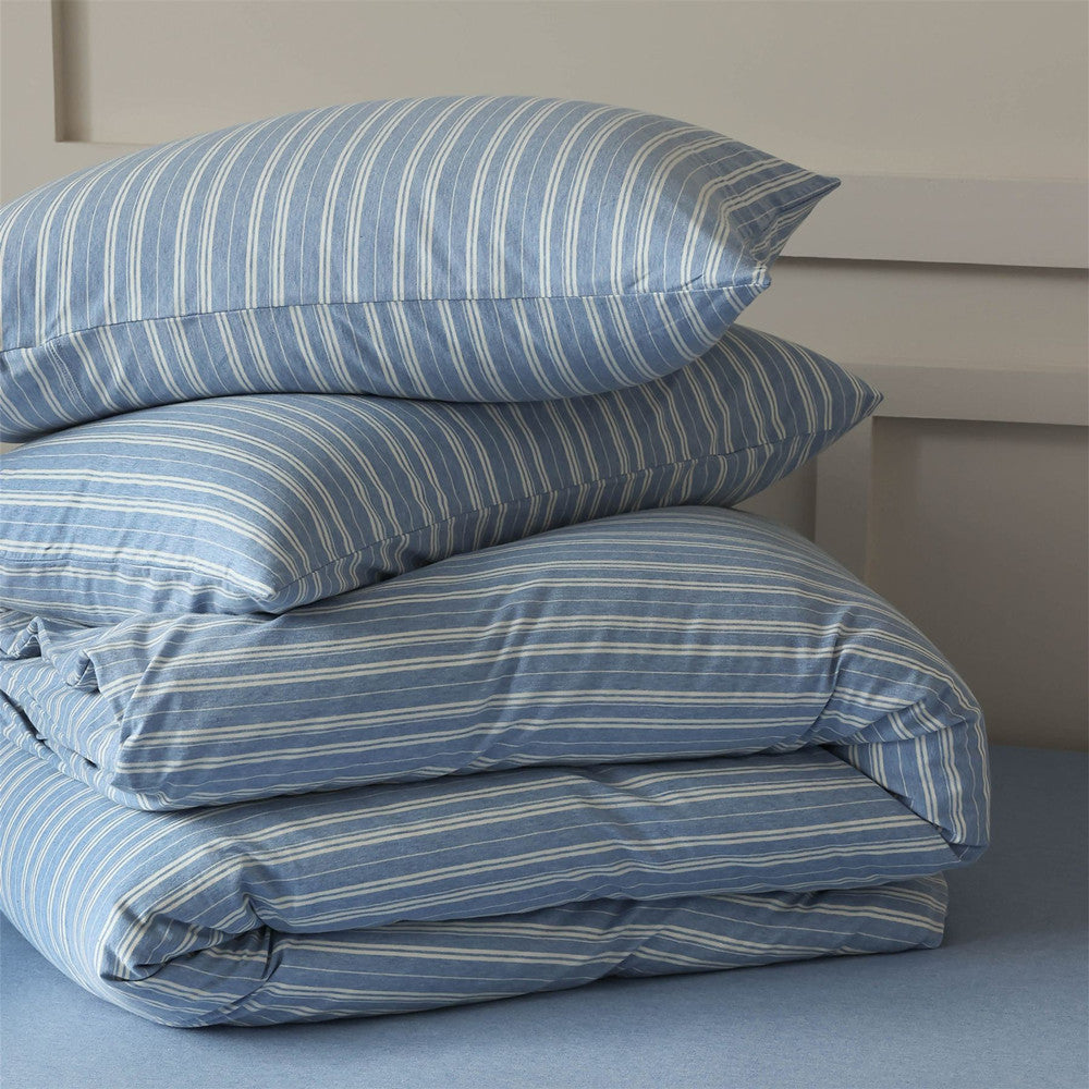 Striped Cotton Bedding Set - StuffedHome