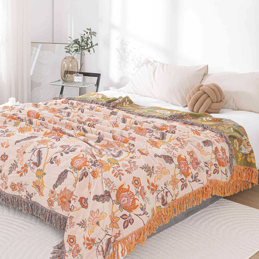 Bohemian Throw Blanket with Tassels - StuffedHome