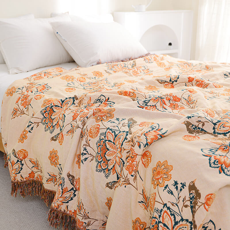 Fall Bohemian Throw Blanket - StuffedHome