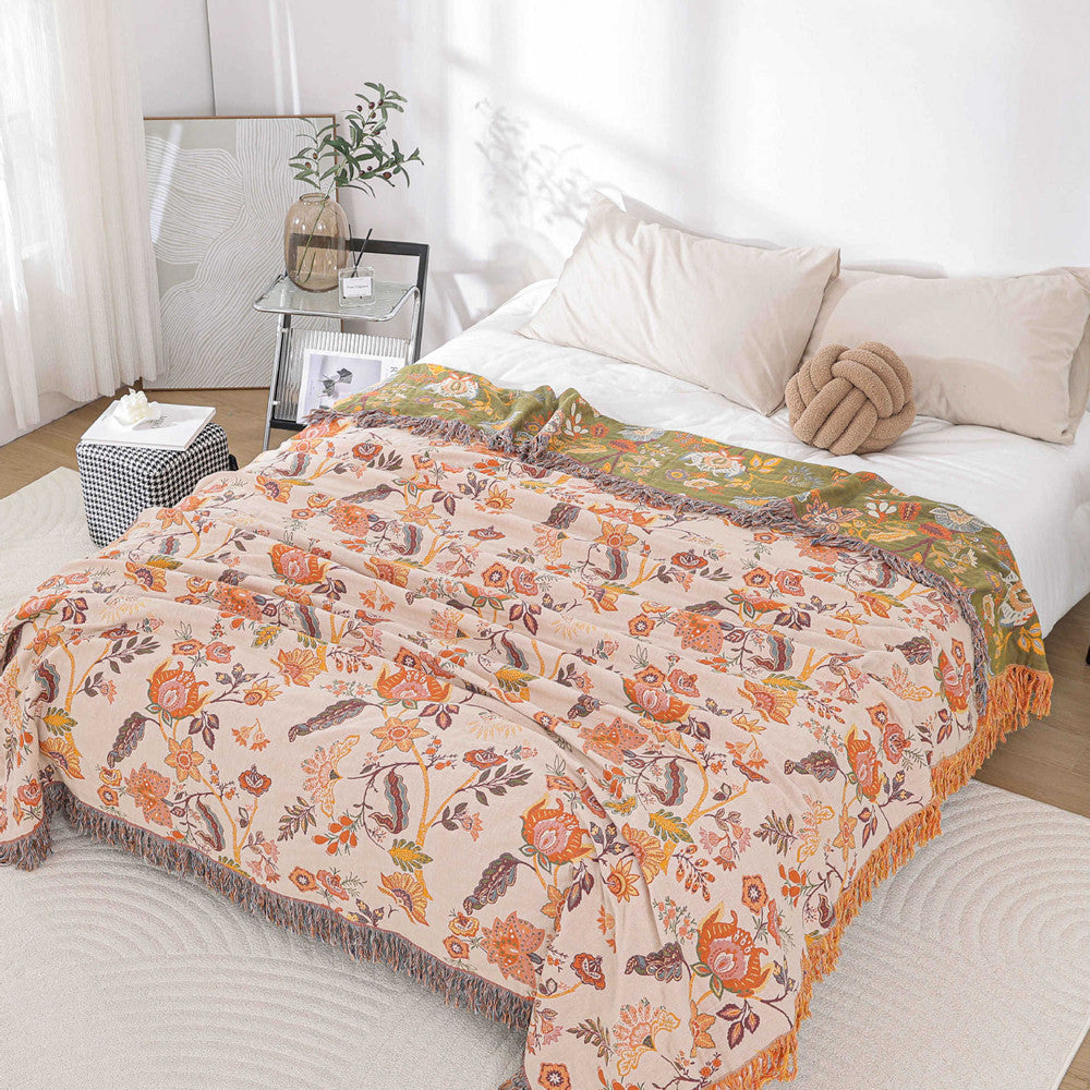 Bohemian Throw Blanket with Tassels - StuffedHome