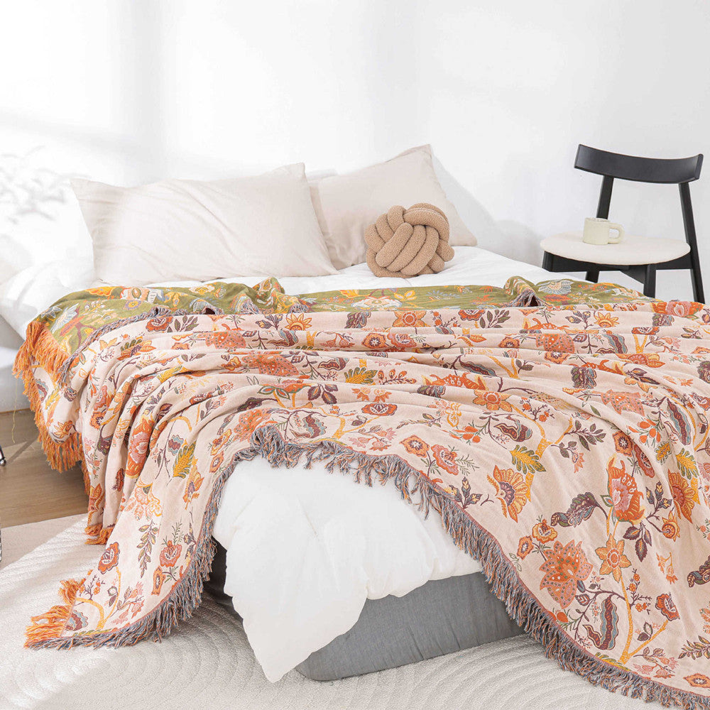 Bohemian Throw Blanket with Tassels - StuffedHome
