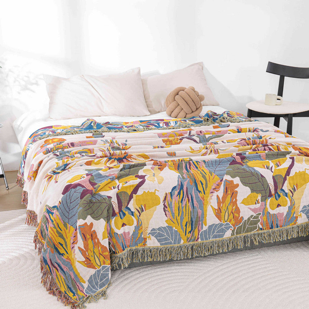 Boho Woven Throw Blanket - StuffedHome