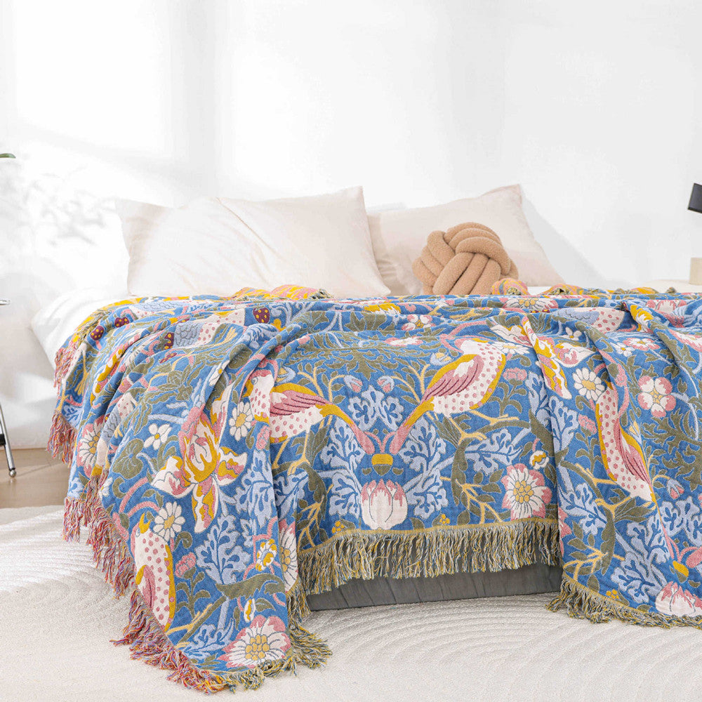 Boho Woven Throw Blanket - StuffedHome