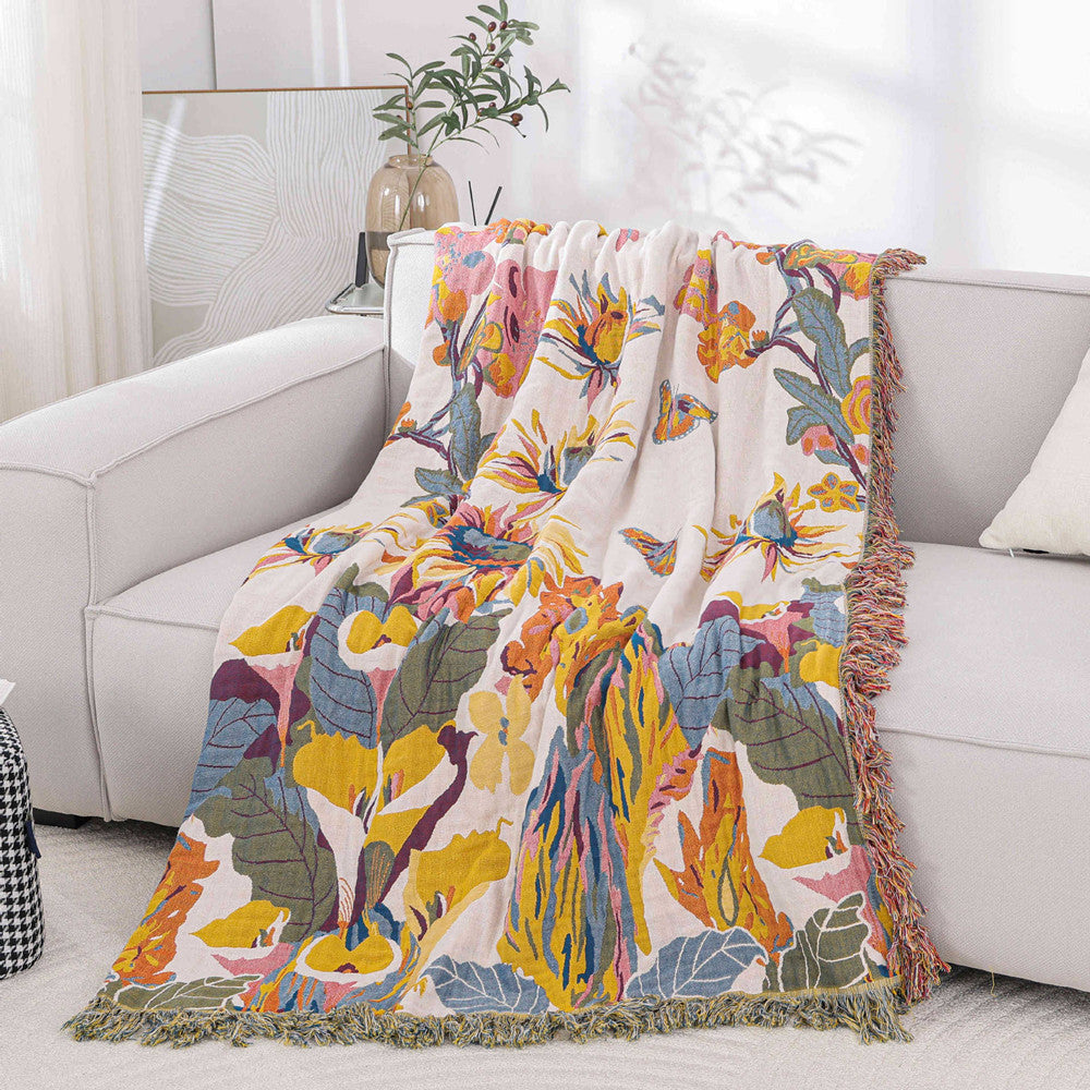 Boho Woven Throw Blanket - StuffedHome