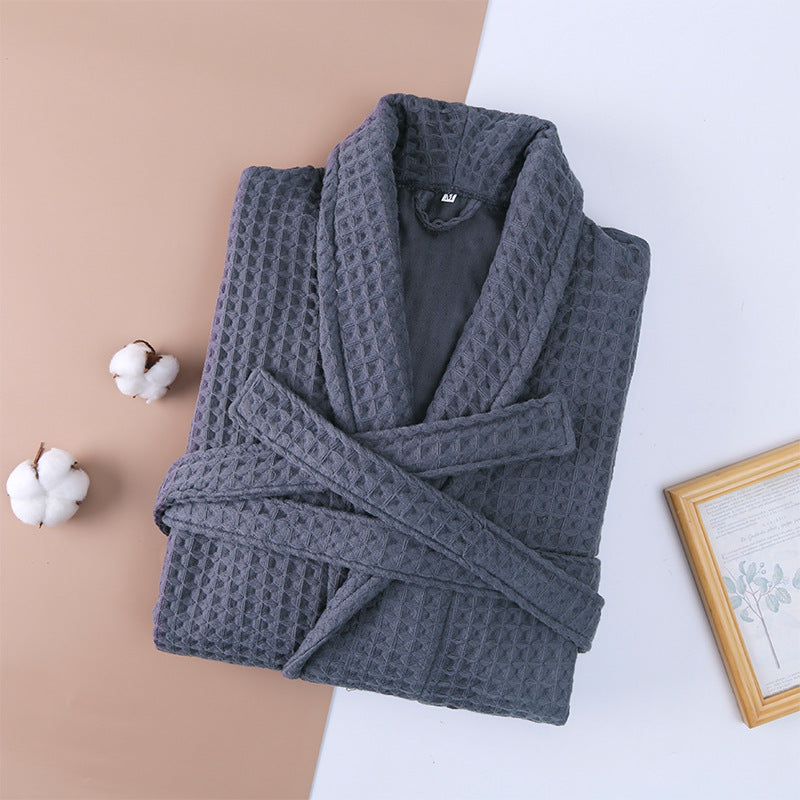 Cotton Waffle Bathrobe - StuffedHome