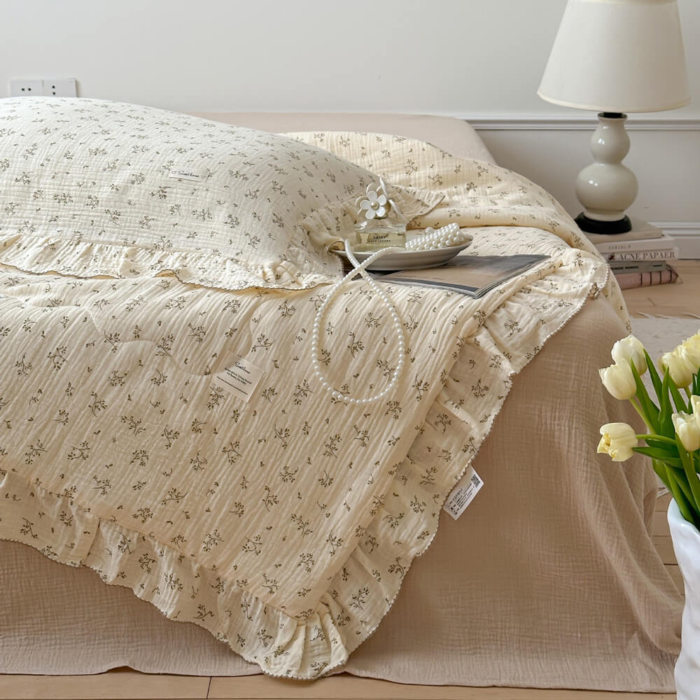 Cotton Reversible Quilt Set - StuffedHome