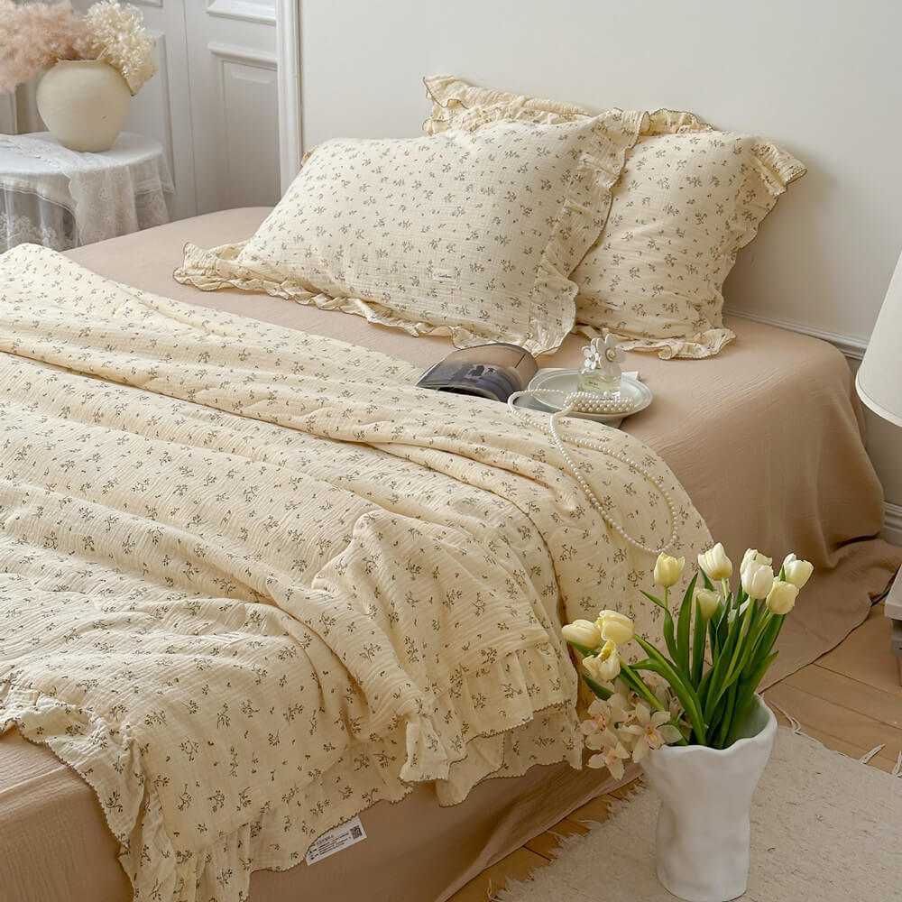 Cotton Reversible Quilt Set - StuffedHome