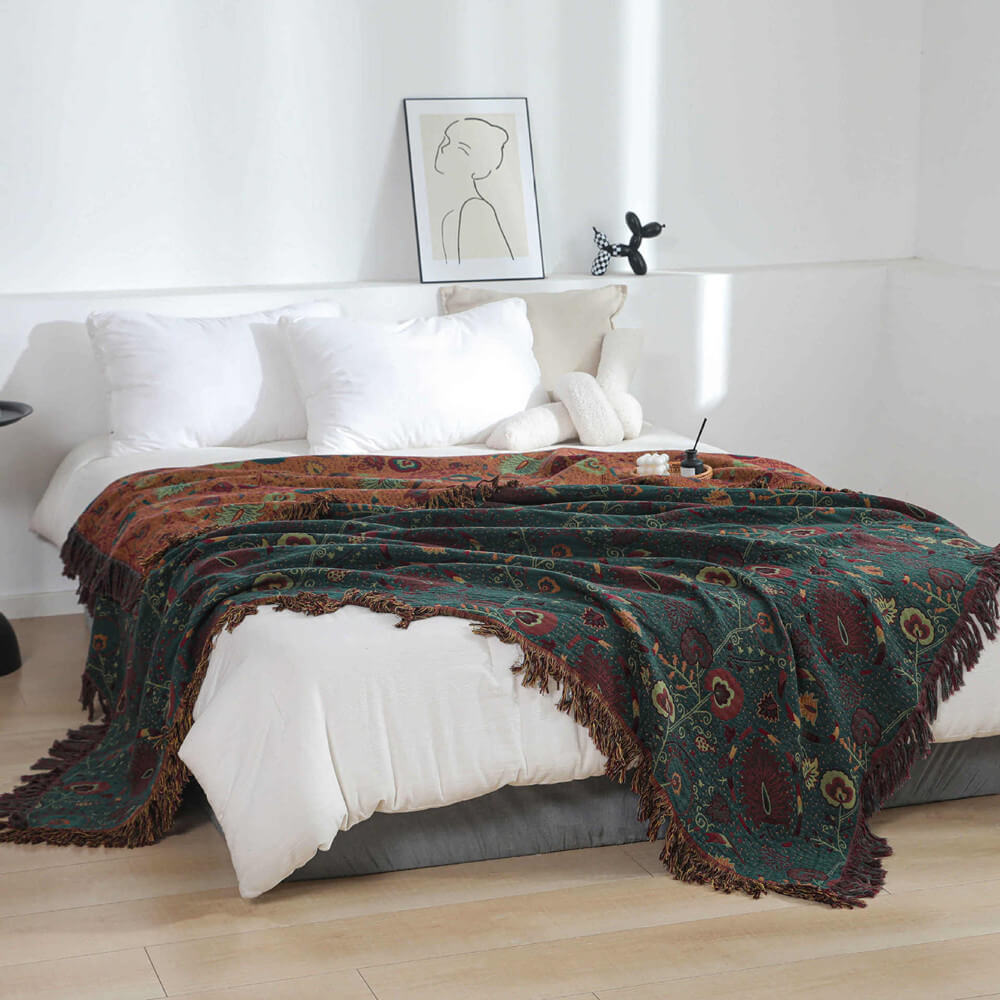 Reversible Jacquard Blanket - StuffedHome