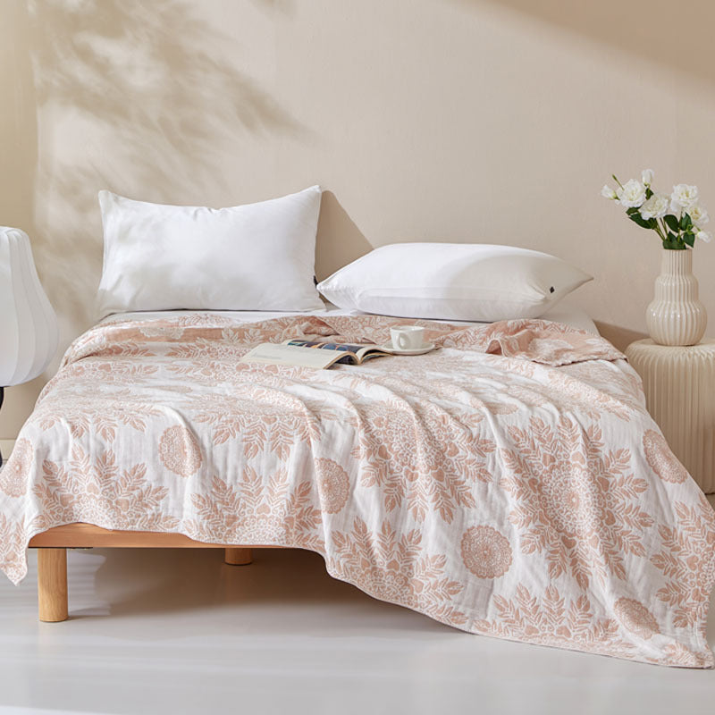 Cotton Muslin Throw Blanket - StuffedHome
