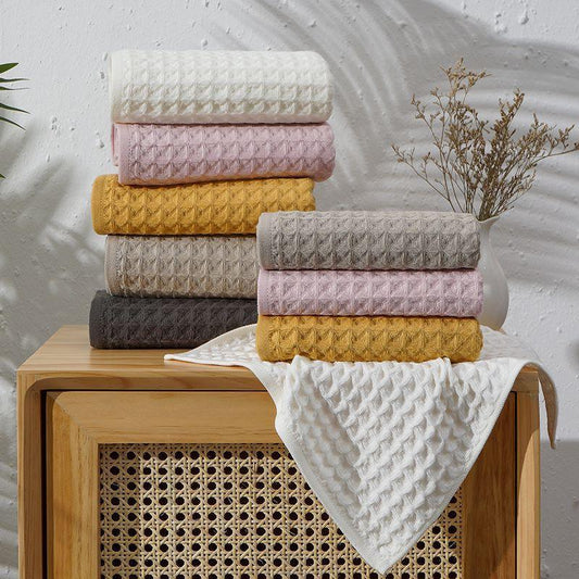 Cotton Waffle Bath Towel Set - StuffedHome