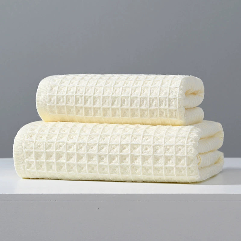 Waffle Weave Bath Towel Set - StuffedHome