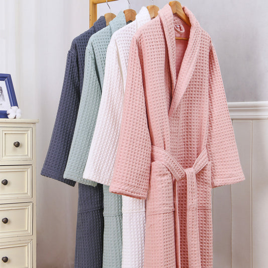 Cotton Waffle Bathrobe - StuffedHome