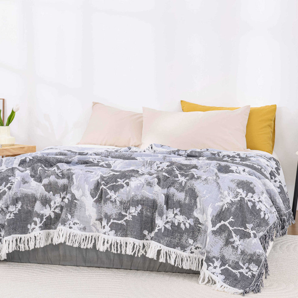 Cotton Woven Throw Blanket King Size - StuffedHome