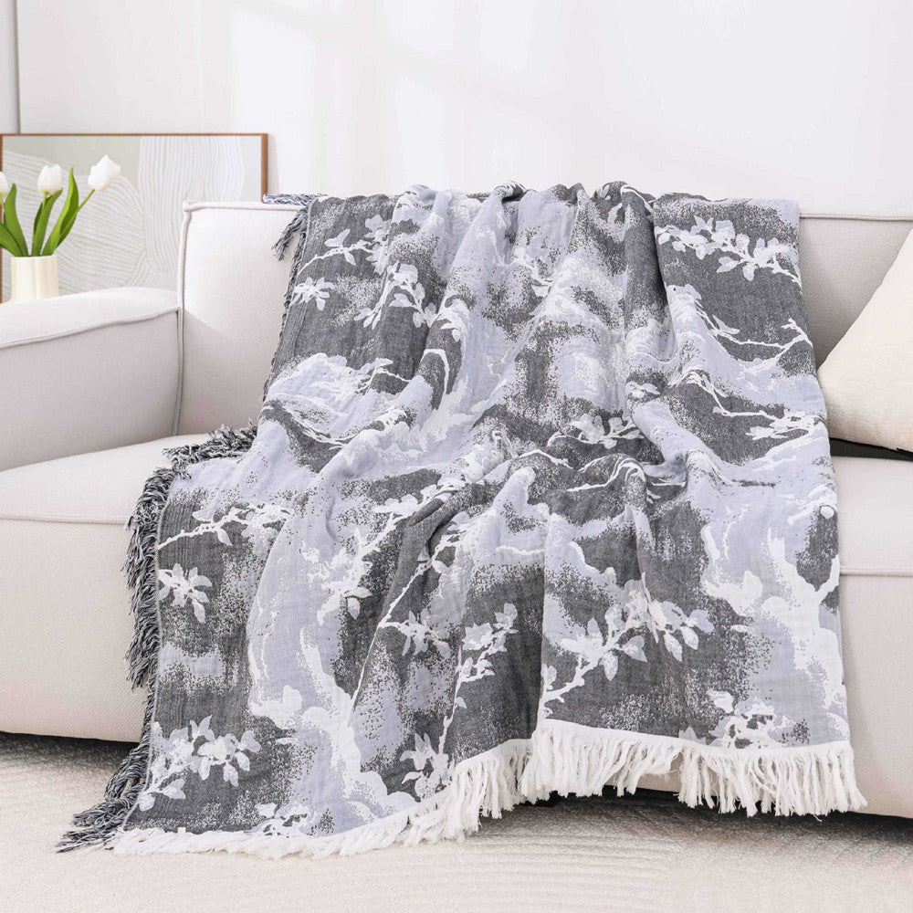Cotton Woven Throw Blanket King Size - StuffedHome