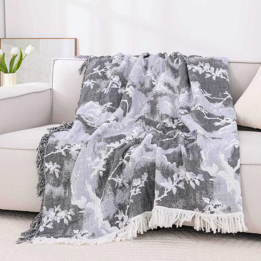 Cotton Woven Throw Blanket King Size - StuffedHome