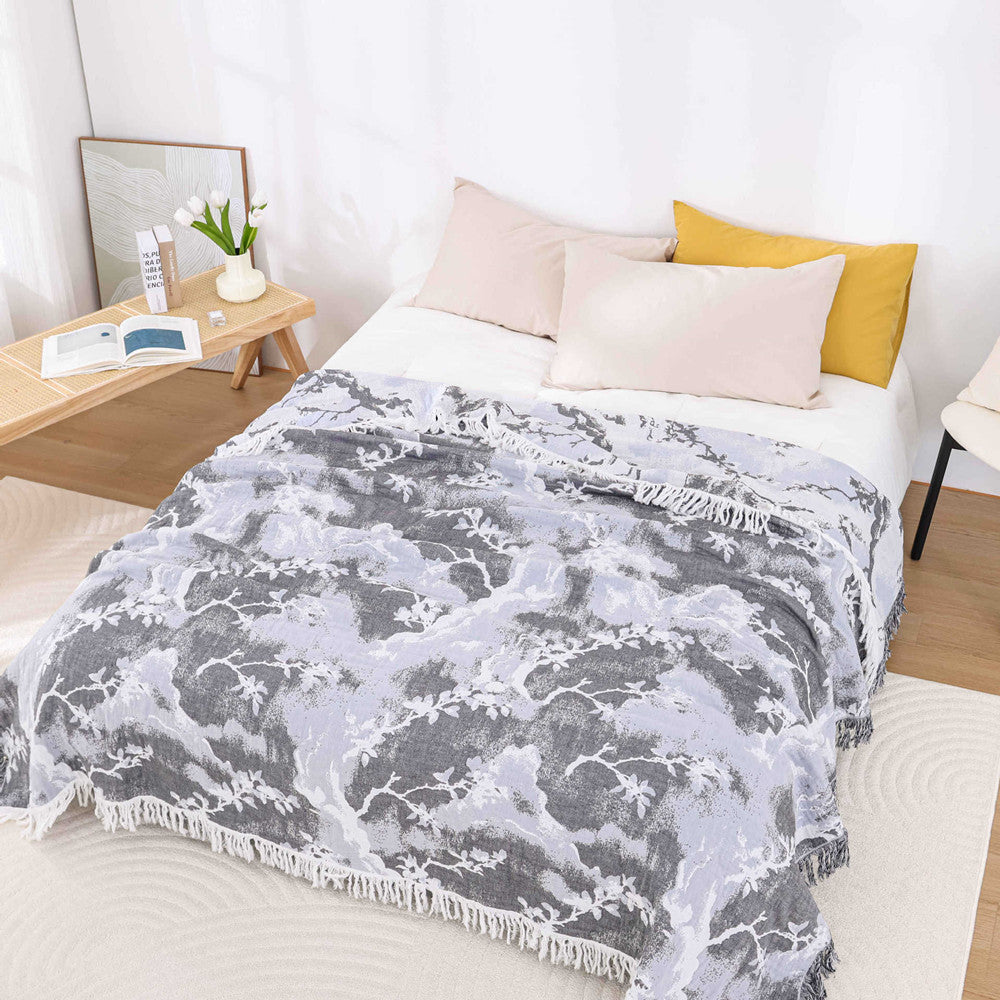 Cotton Woven Throw Blanket King Size - StuffedHome