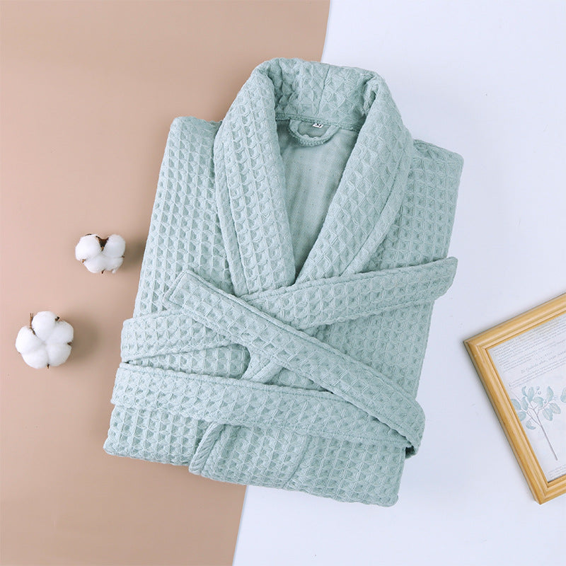 Cotton Waffle Bathrobe - StuffedHome