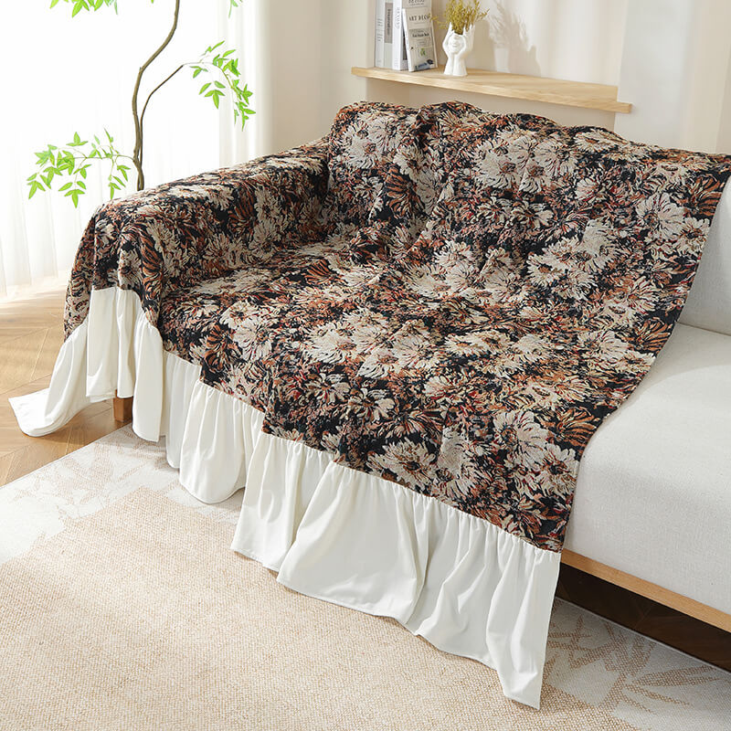 Vintage Floral Sofa Slipcover - StuffedHome