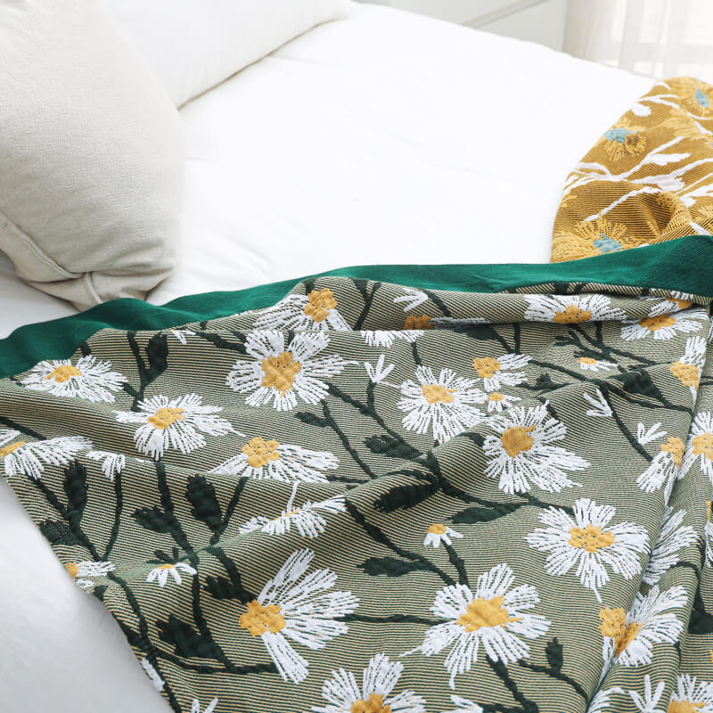 Daisy Flower Throw Blanket - StuffedHome