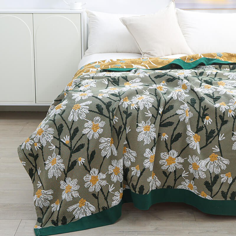 Daisy Flower Throw Blanket - StuffedHome
