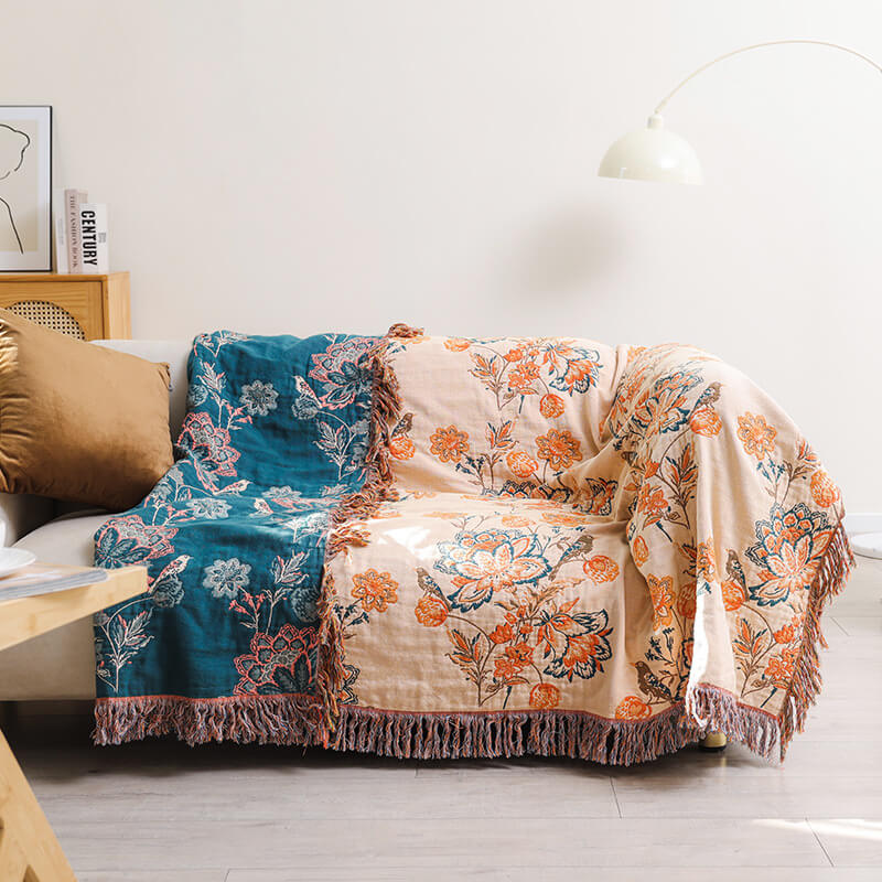 Fall Bohemian Throw Blanket - StuffedHome