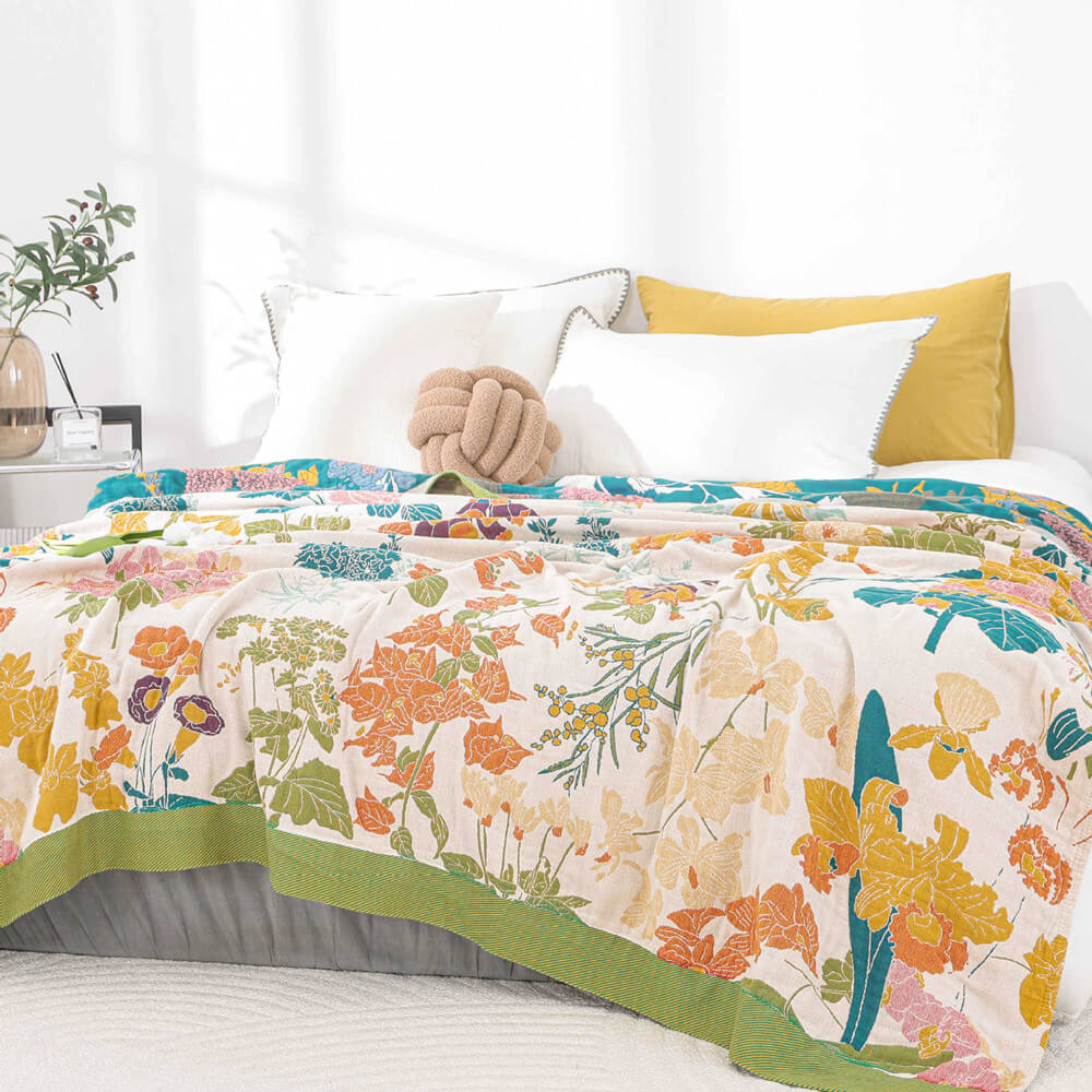 Floral Throw Blanket - StuffedHome