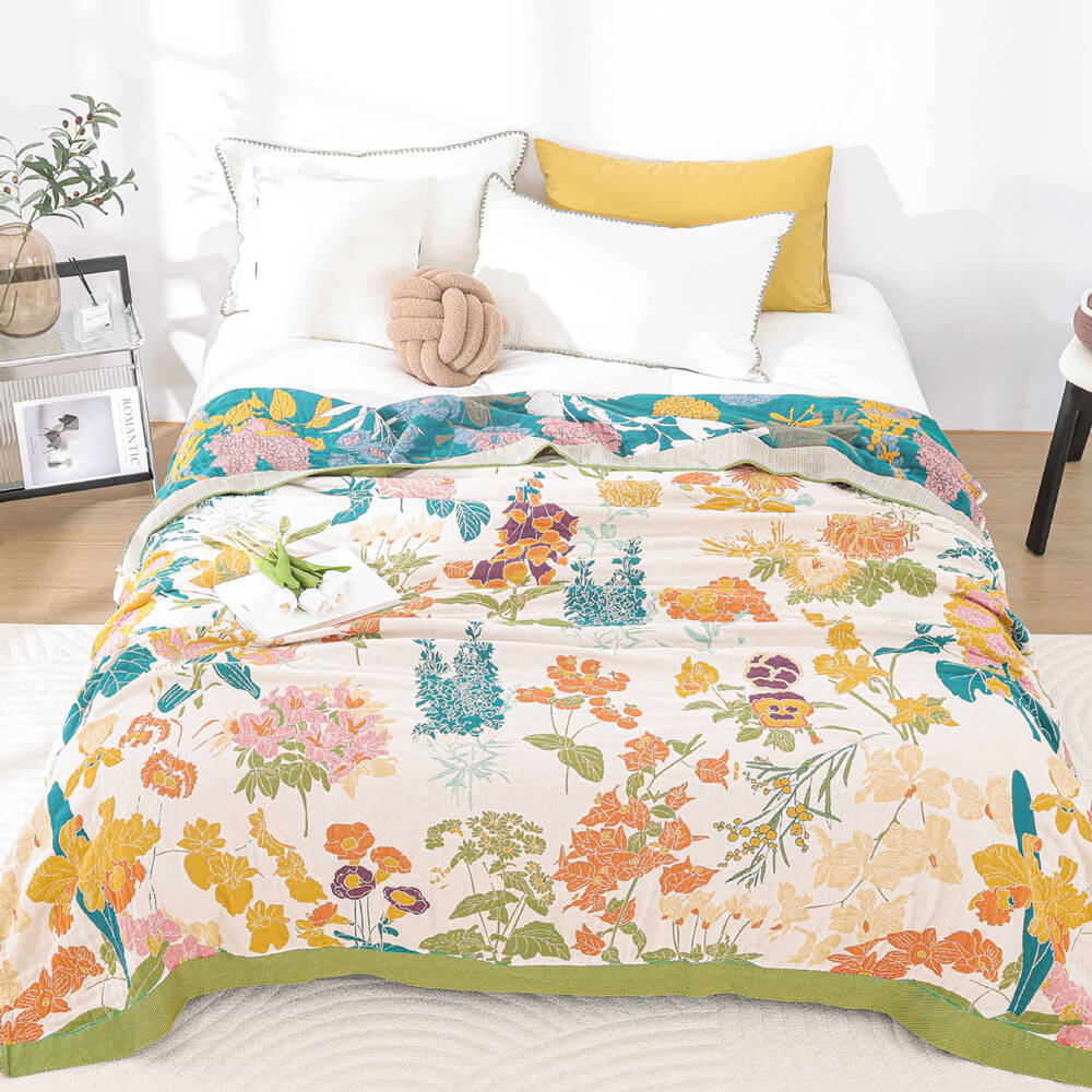 Floral Throw Blanket - StuffedHome