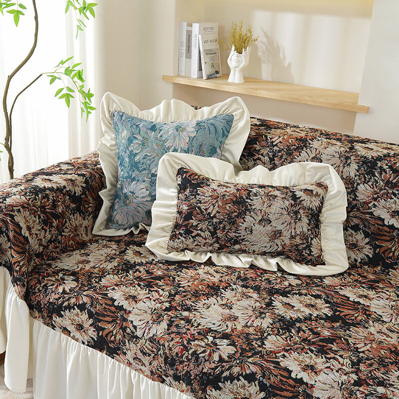 Vintage Floral Sofa Slipcover - StuffedHome