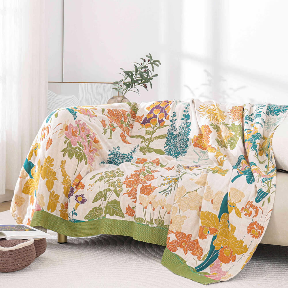 Floral Throw Blanket - StuffedHome