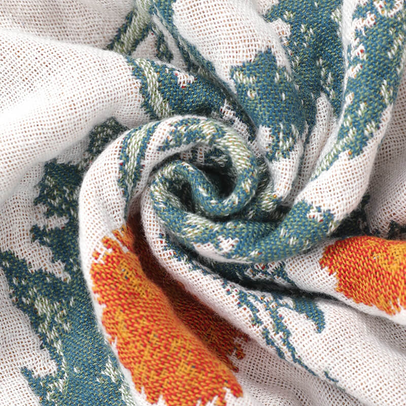 Vintage Floral Woven Throw Blanket - StuffedHome