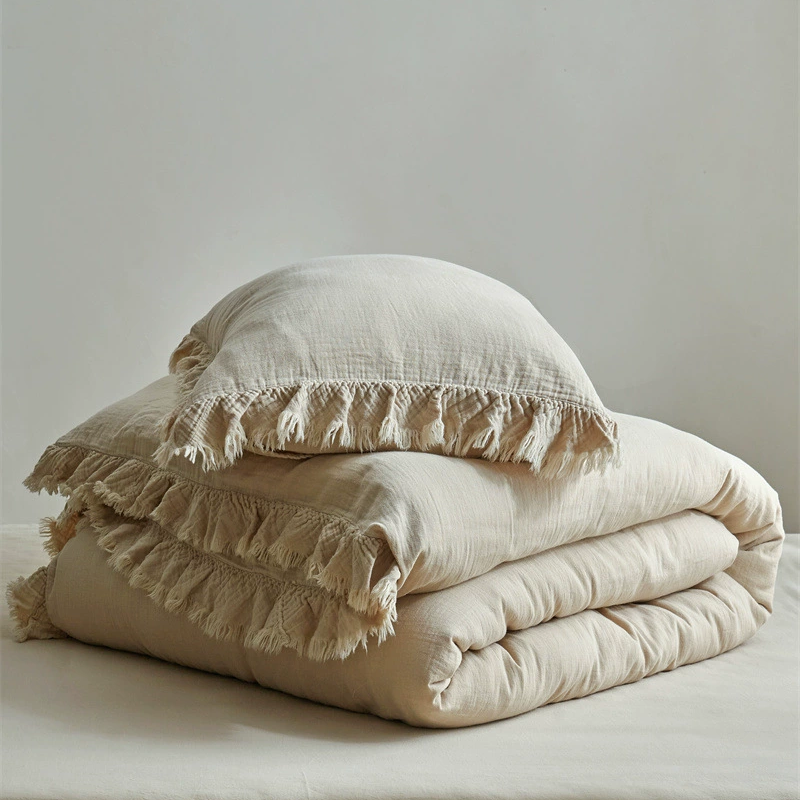 Cotton Fringe Duvet Cover Set - StuffedHome