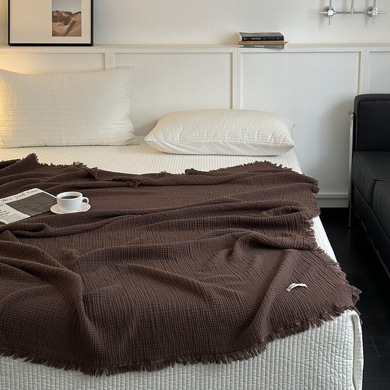 Muslin Cotton Throw Blanket - StuffedHome
