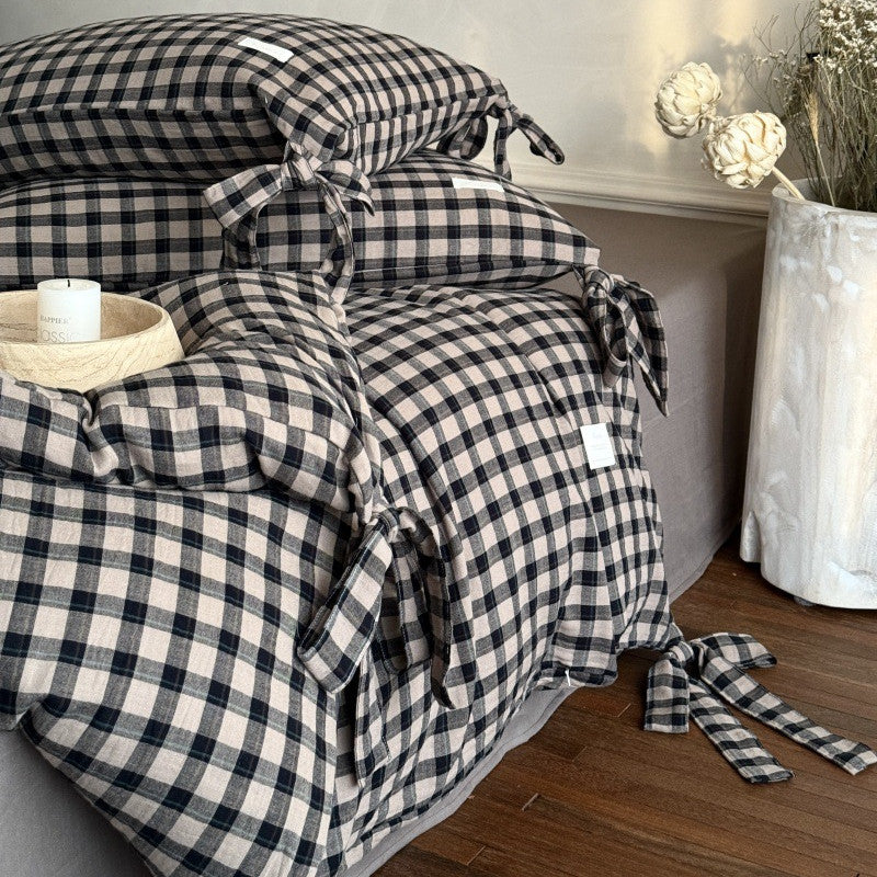Cotton Gingham Duvet Cover - StuffedHome