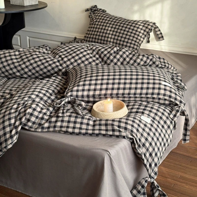 Cotton Gingham Duvet Cover - StuffedHome
