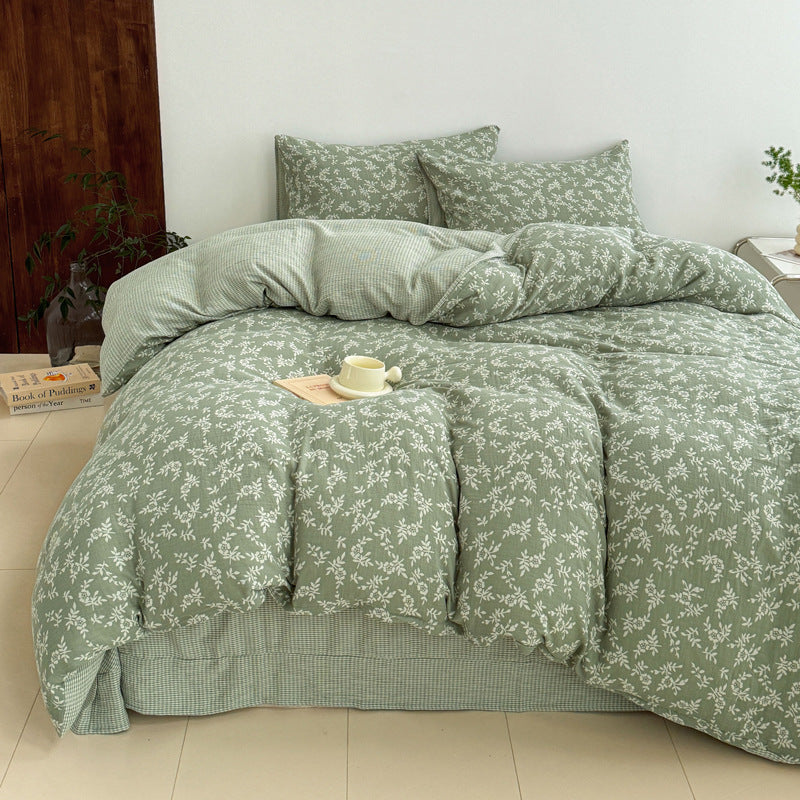 Jacquard Cotton Duvet Cover - StuffedHome
