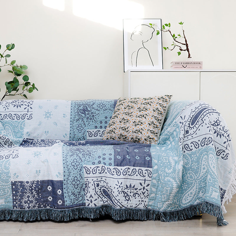 Jacquard Throw Blanket 90"x98" - StuffedHome