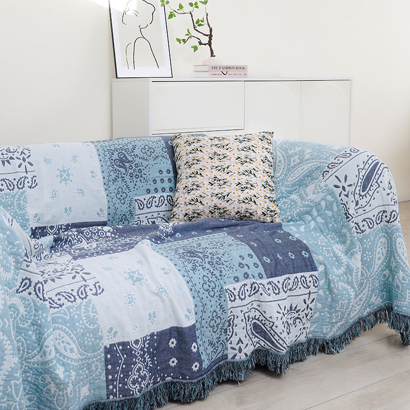 Jacquard Throw Blanket 90"x98" - StuffedHome